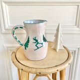 Enamelled pitcher numbered chalet or mountain décor