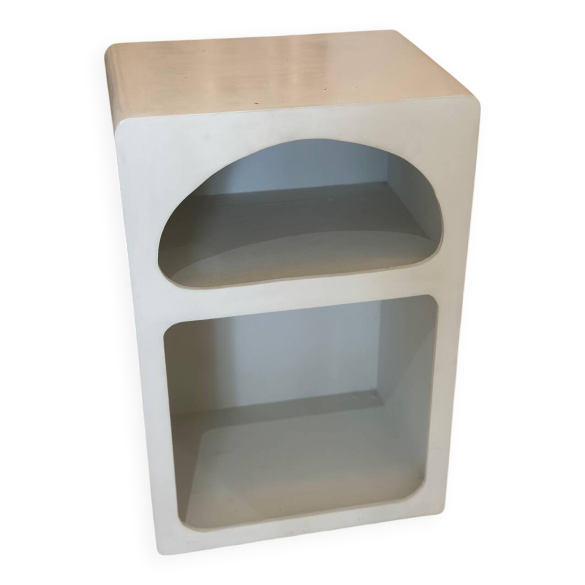 Mykonos Bali style bedside or niche side table in polished concrete