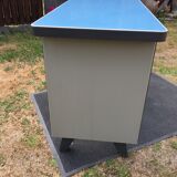 Modernist industrial and vintage console table in Stafor brand metal