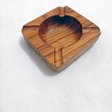 Old olive wood ashtray