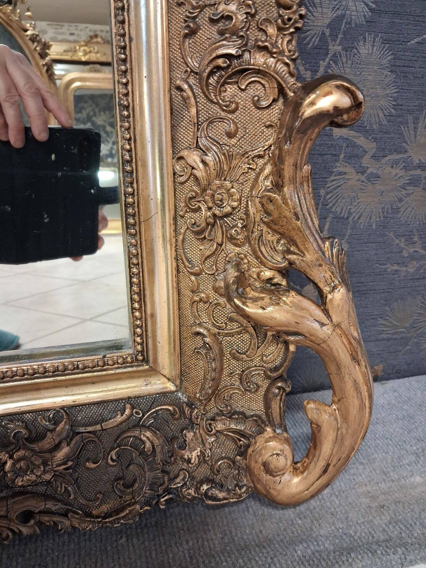 Mirror from the Napoleonic III era 176 x 113