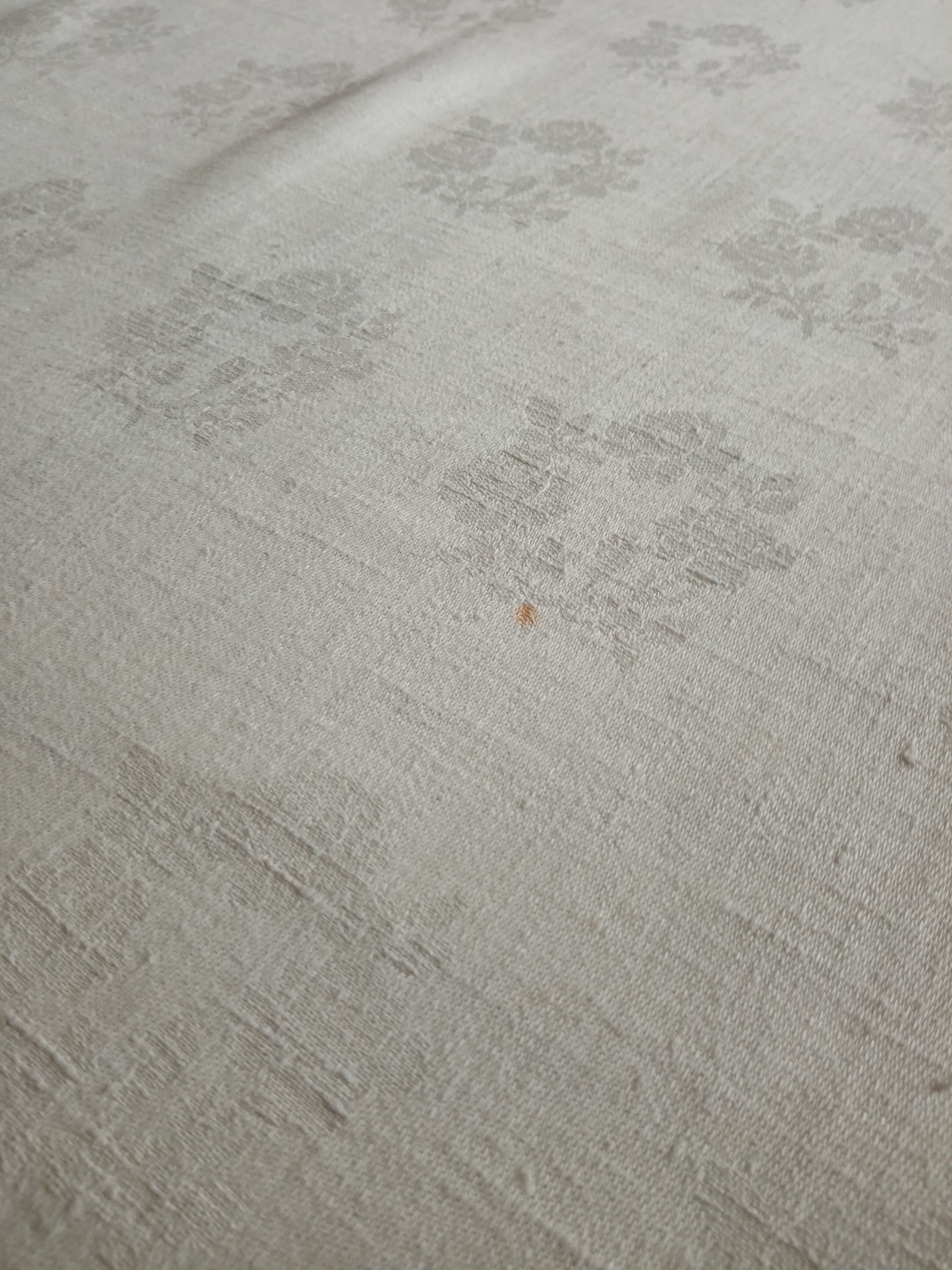 Old large rustic linen tablecloth 295 x 140 cm