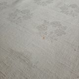 Old large rustic linen tablecloth 295 x 140 cm