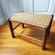 Scandinavian wood and rope stool