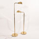 Pair of brass shell lamps, adjustable height, 1960
