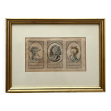 Lithograph of an old fashion engraving by Desrais, 18th century