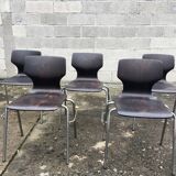 Lot of 4 vintage Flototto chairs