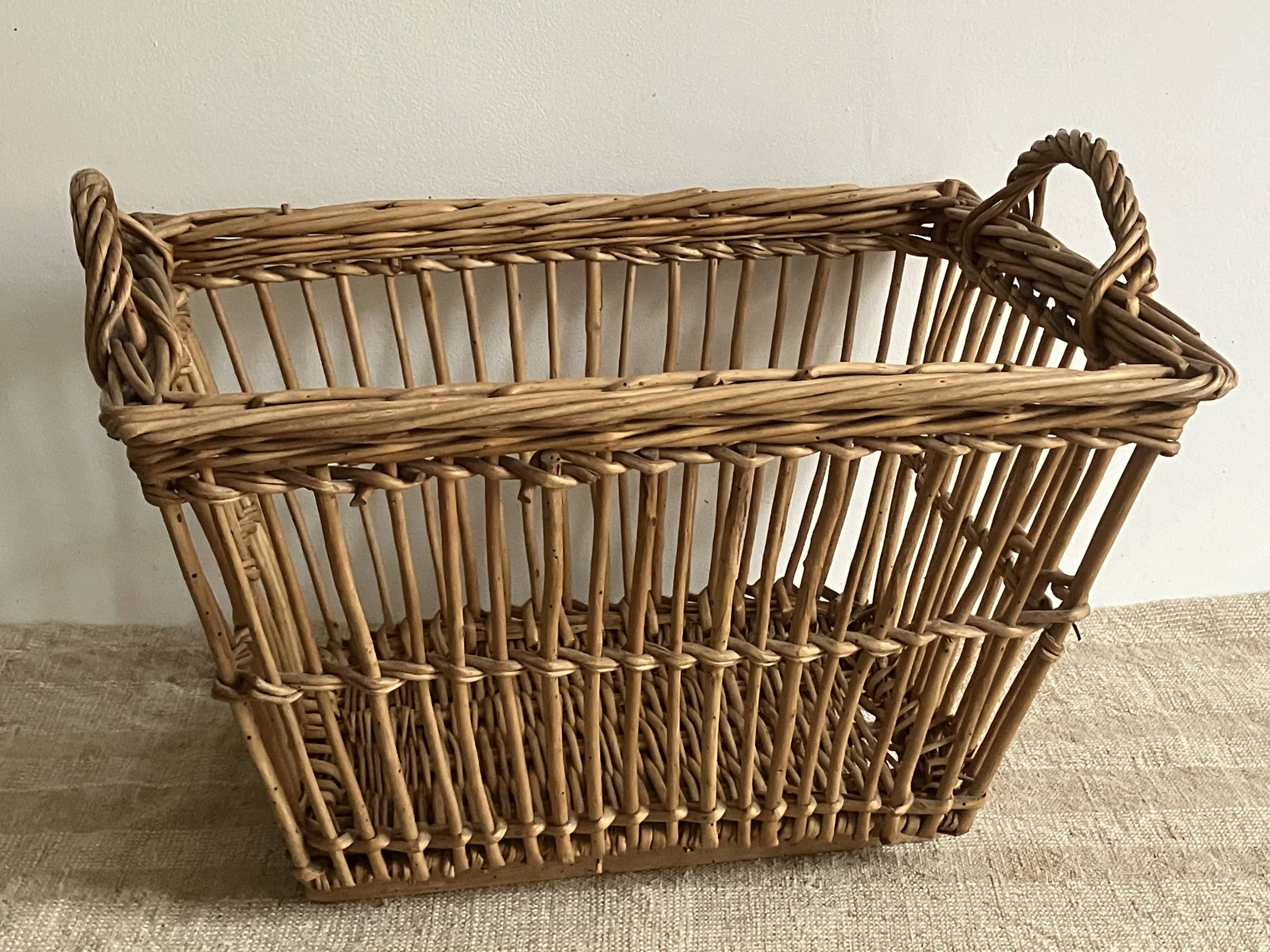 Laundry basket, woven wicker