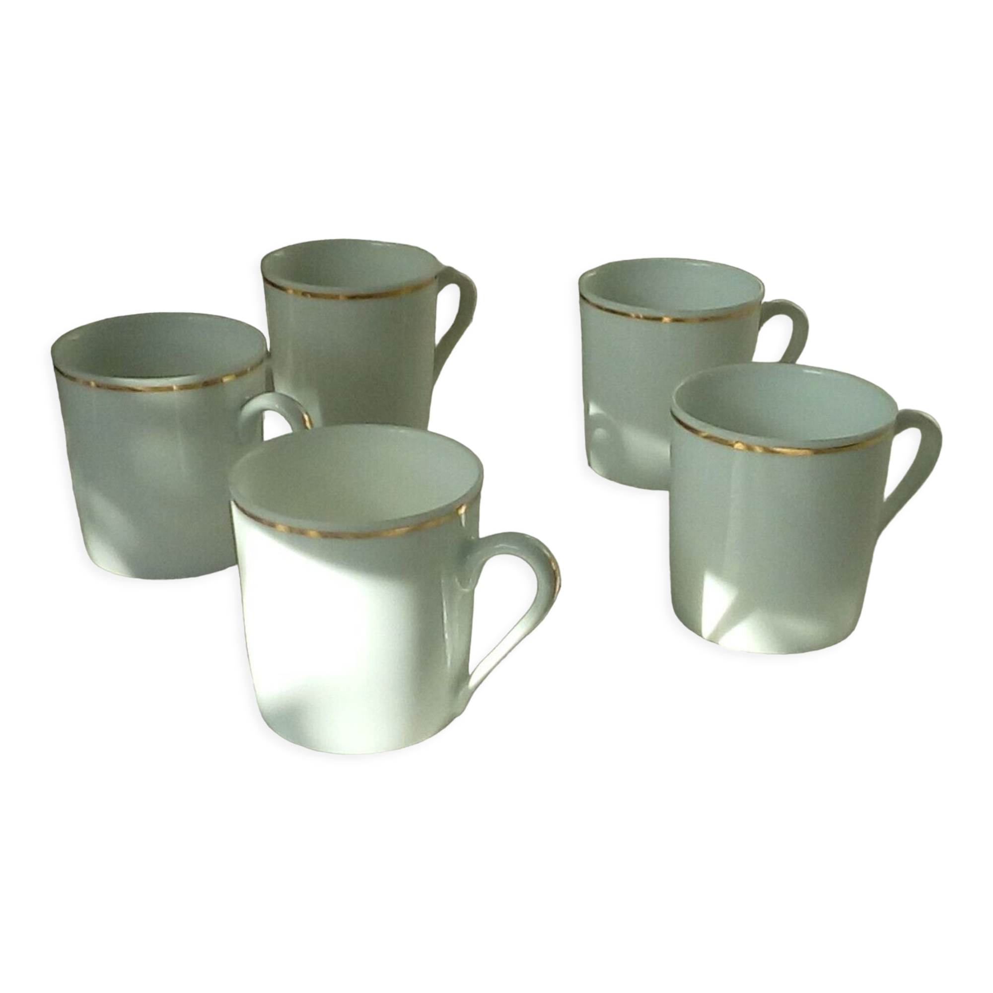 Limoges porcelain coffee cups litron shape