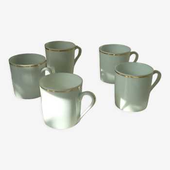 Limoges porcelain coffee cups litron shape