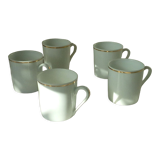 Limoges porcelain coffee cups litron shape