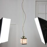 Vintage Italian Brass and Glass Lantern