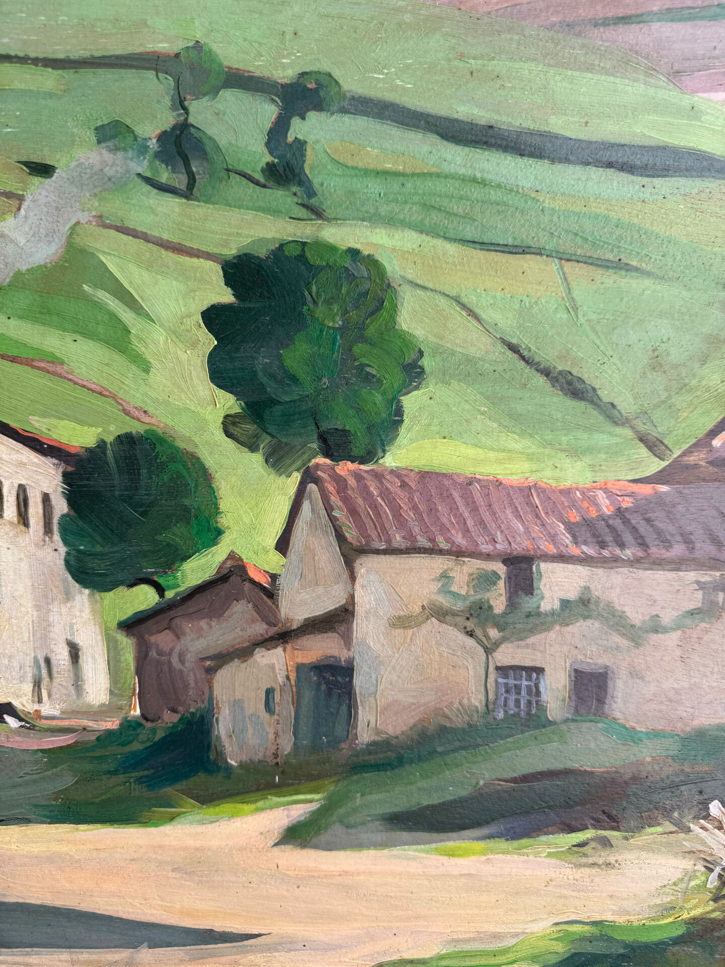 Old table landscape signed Franc Bal (1876-1960)