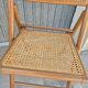 Serie de 4 chaises pliantes vintage italienne en cannage 1970s