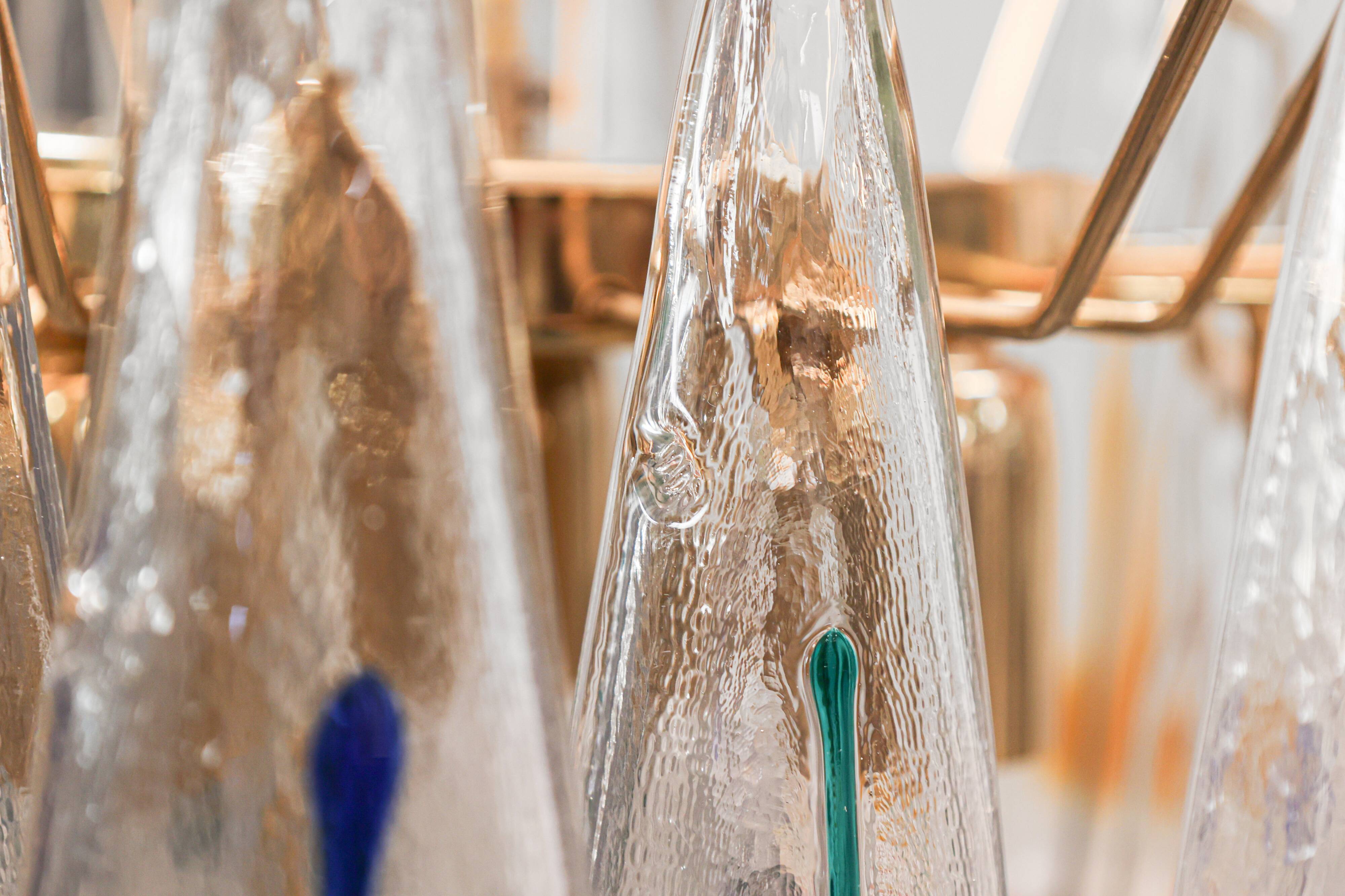 La Murrina glass chandelier, 1980s, Italy.