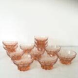 Pink glass cups