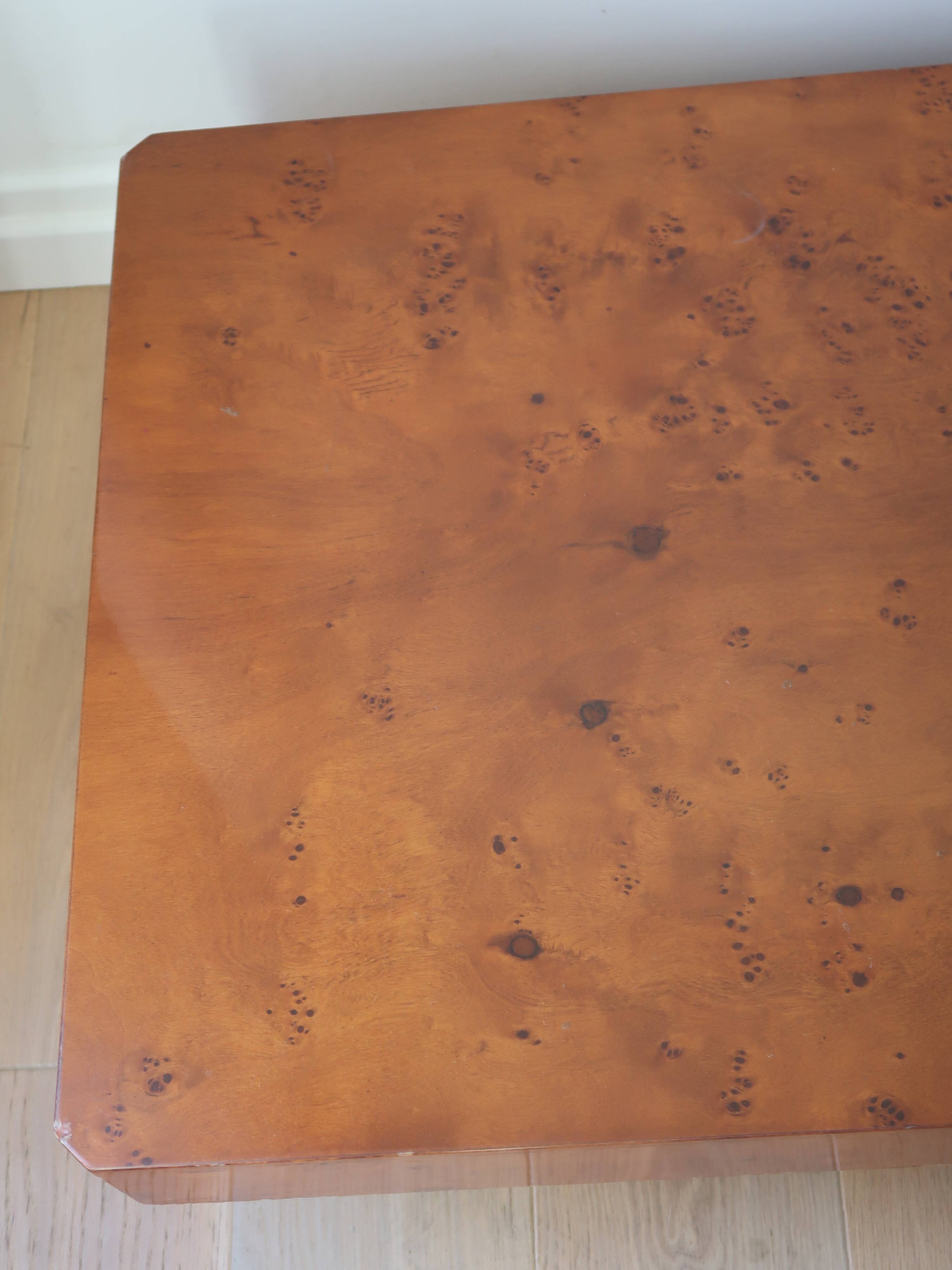 Vintage 70s elm burl coffee table