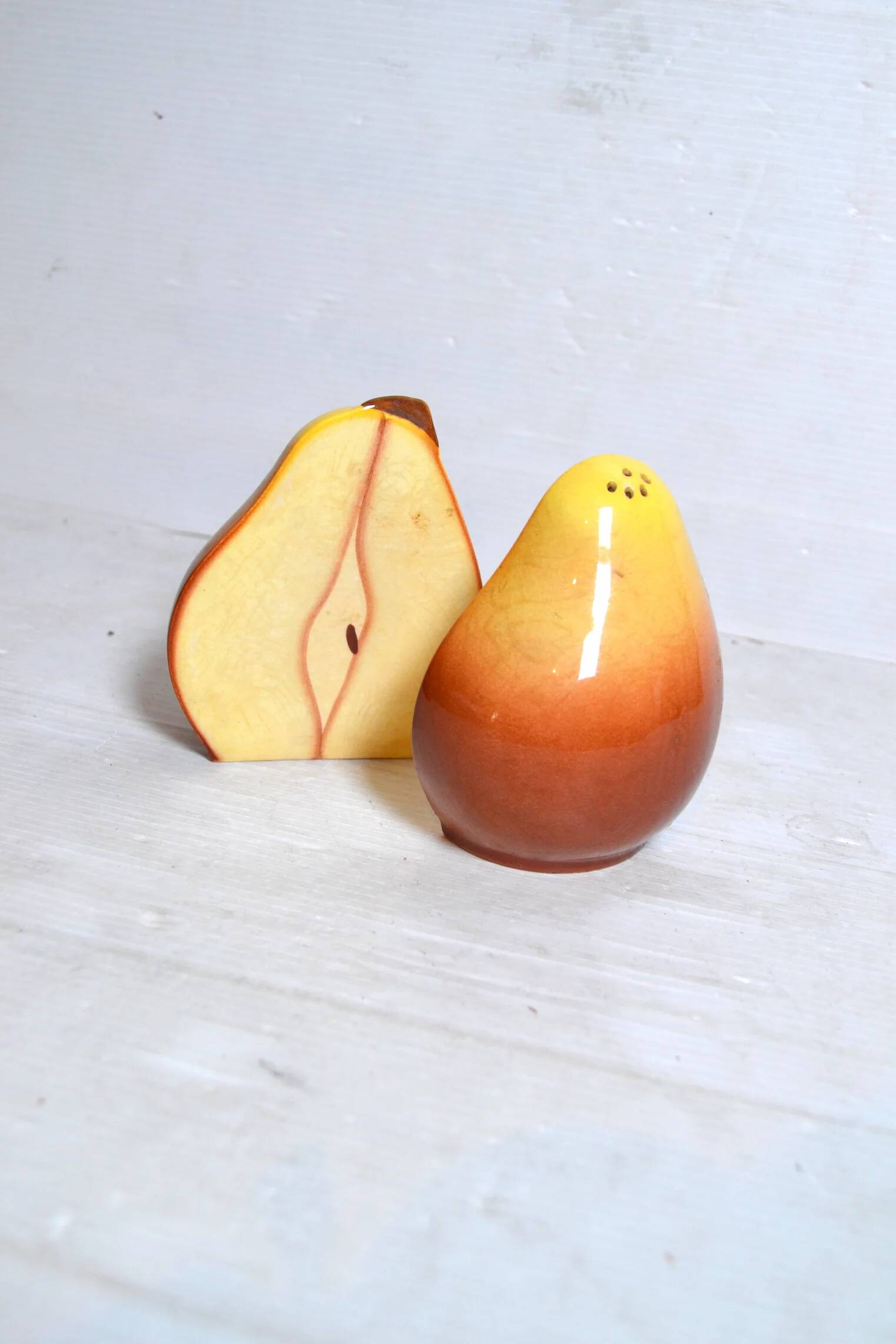 Vintage Carlton Ware Pear Salt and Pepper Shakers