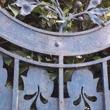 Solid gate, garden iron, H227x110cm, old, exterior door