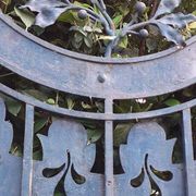 Solid gate, garden iron, H227x110cm, old, exterior door