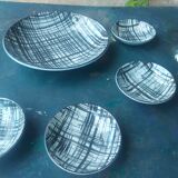 vintage ceramic couppelles and dish , Pornic