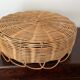 Wicker glass top, sun shape.