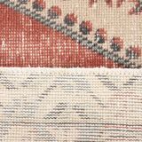 4x7 Shades Of Red Beige Oriental Vintage Rug, 126x220Cm SK 2638
