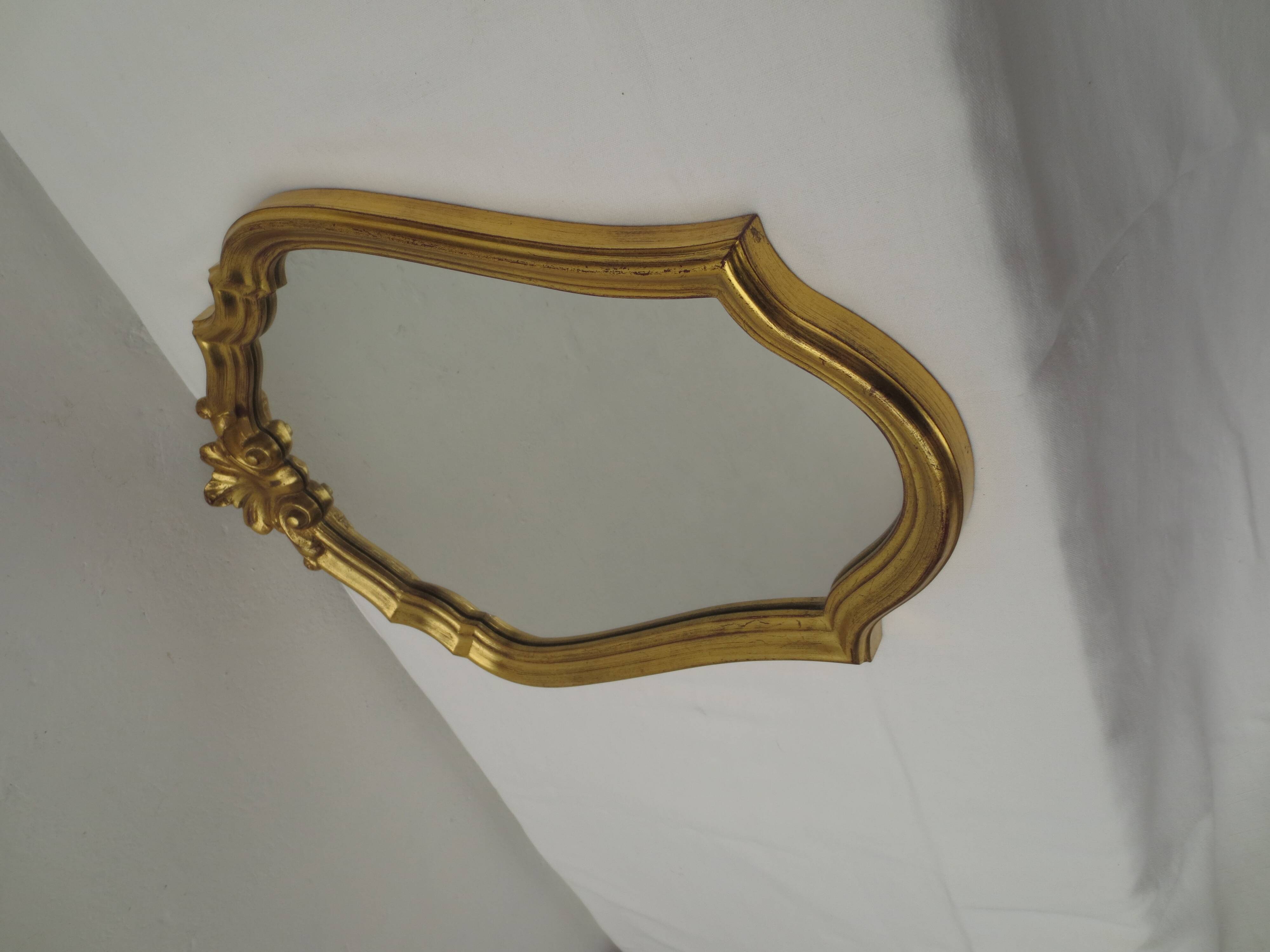 Louis XV style golden tower mirror, medium size