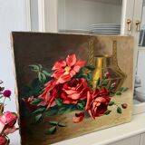 Ancienne peinture de roses