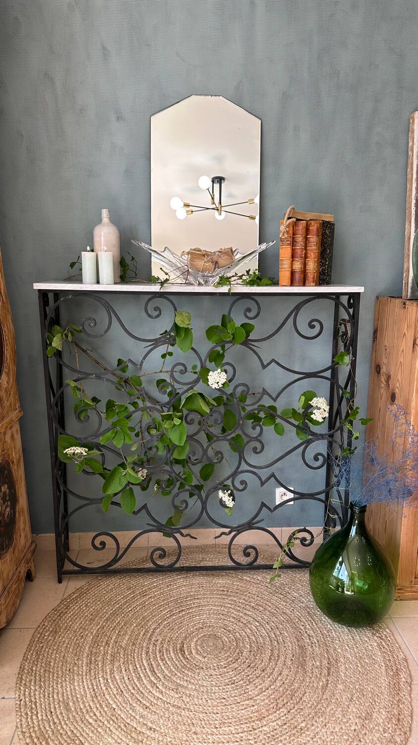 Wrought iron console