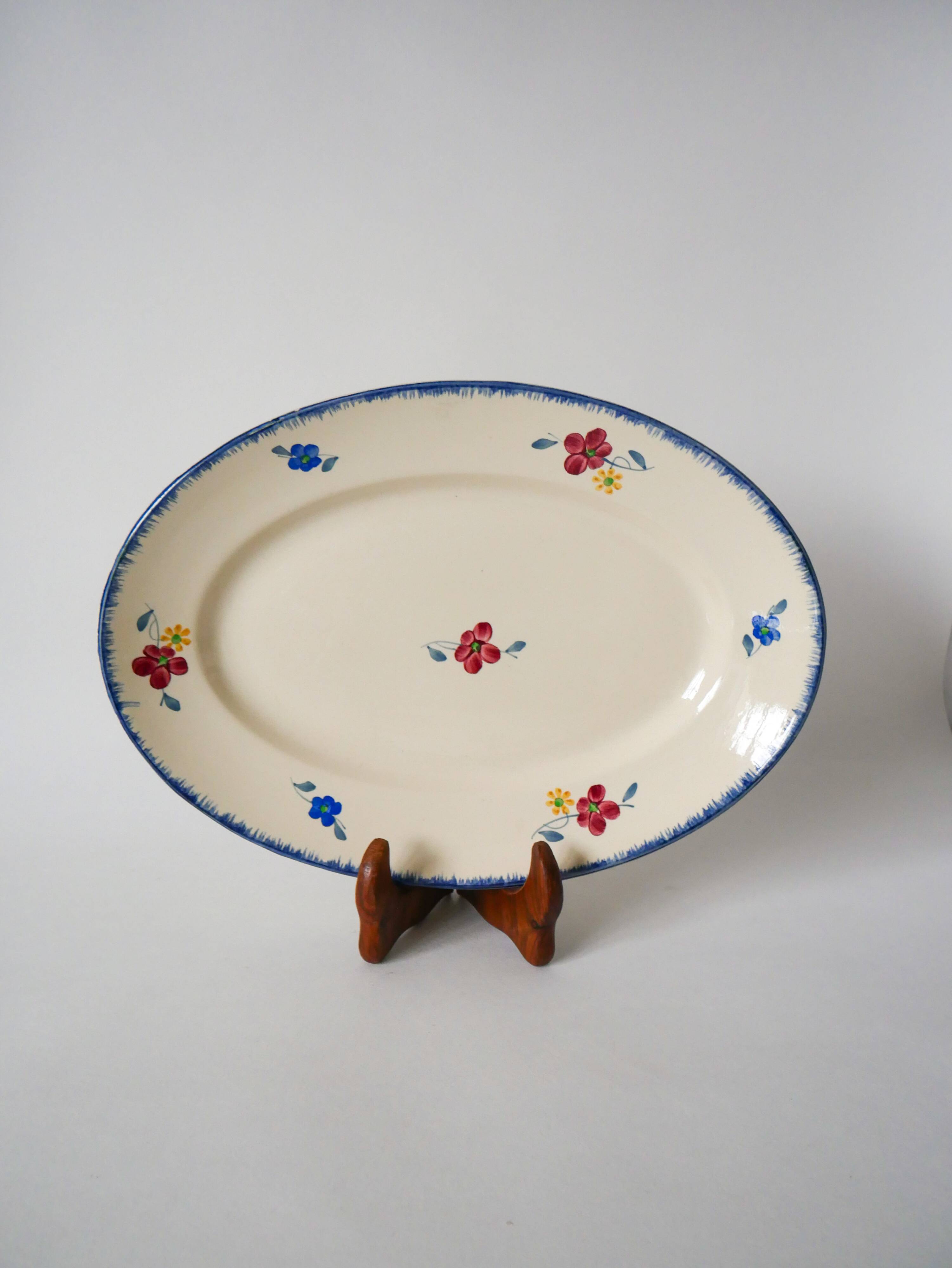 Digoin sarreguemines oval dish model "mary-lou" 1940