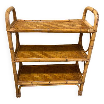 Vintage rattan shelf