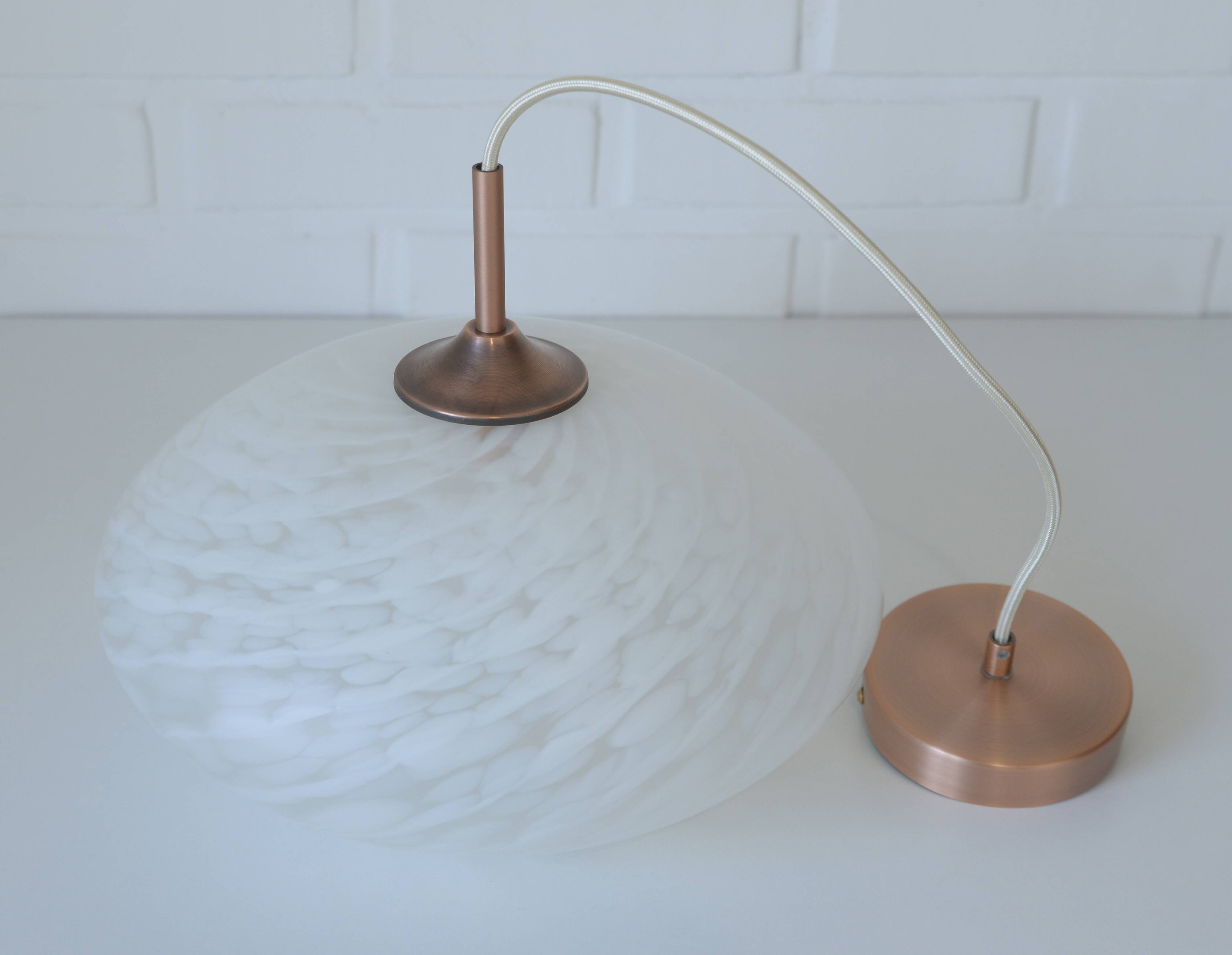 Vintage chandelier / Murano glass hanging lamp / Unique light fixture / Pendant light / Italy 1980s