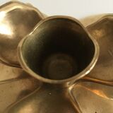 Flower-shaped brass candleholder