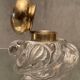 Encrier cristal taillé monture laiton ou bronze Baccarat Saint Louis XIXe