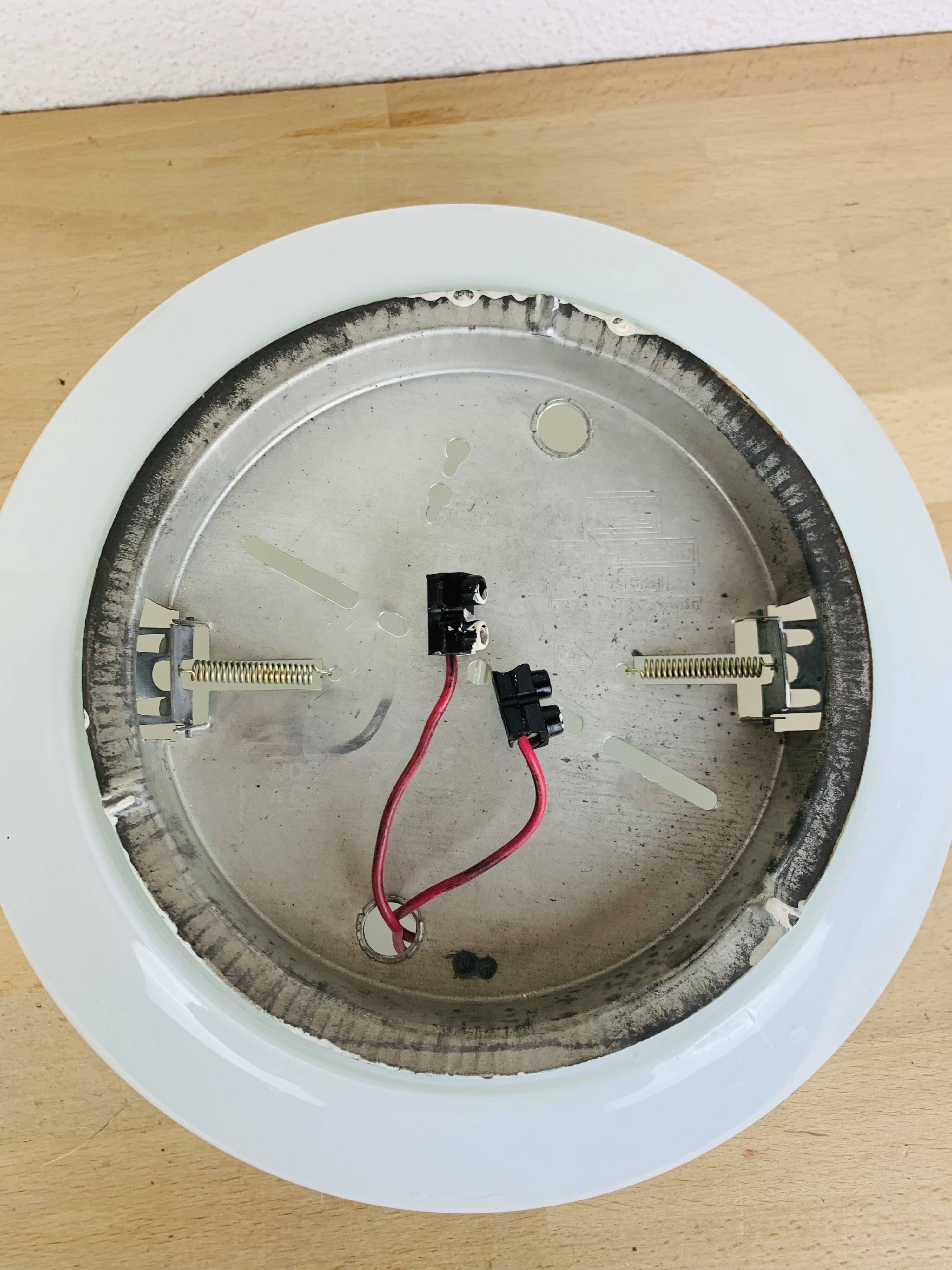 Round opaline wall lamp by RZB Leuchten, vintage