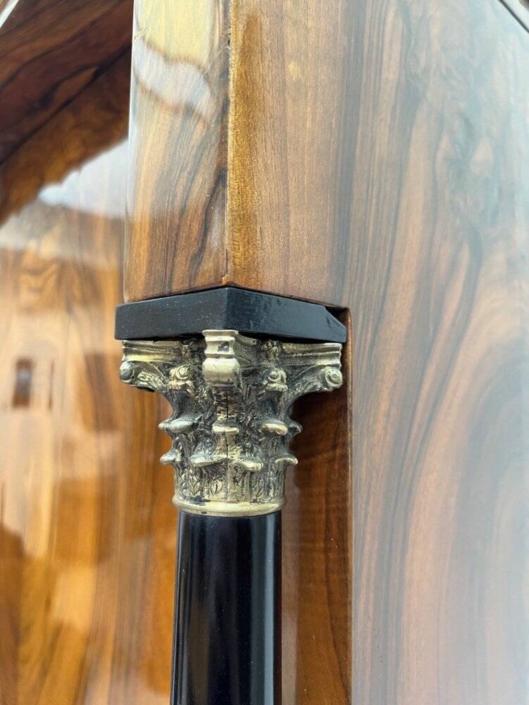 Empire Armoire in Walnut Veneer & Brass, Vienna, 1815