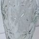 Vase en verre motif fleurs vintage années 40/50