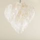 Novaresi Murano glass frosted leaves chandelier, Italy 1970s
