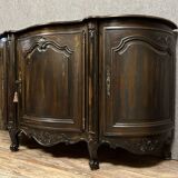 Louis XV style sideboard in lacquered wood and stained wood circa 1900