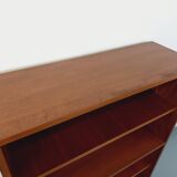 Modular vintage shelf bookcase in modern Scandinavian style in teak