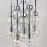 Impressive cascading hourglass chandelier Doria, Space Age, Germany, 1960s.