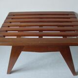 Old Swedish table Scandinavian sofa end wooden compass foot 1960s