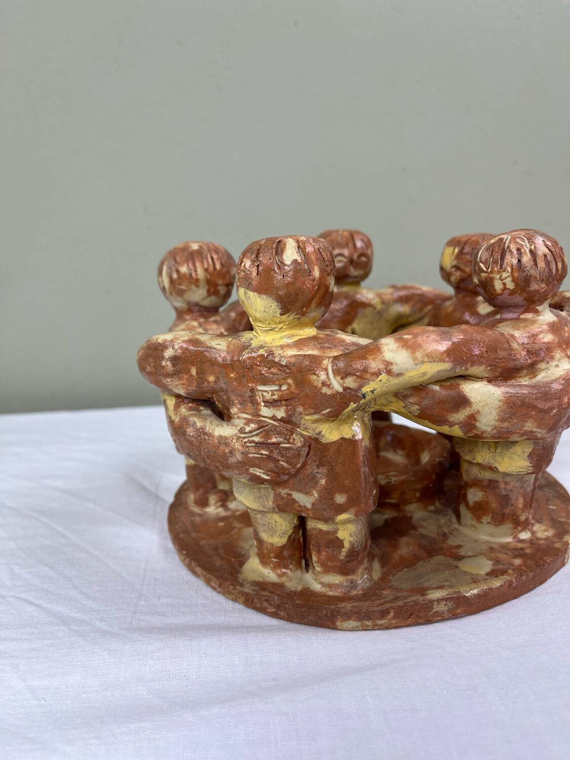 Handmade pottery candle holder