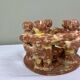Handmade pottery candle holder