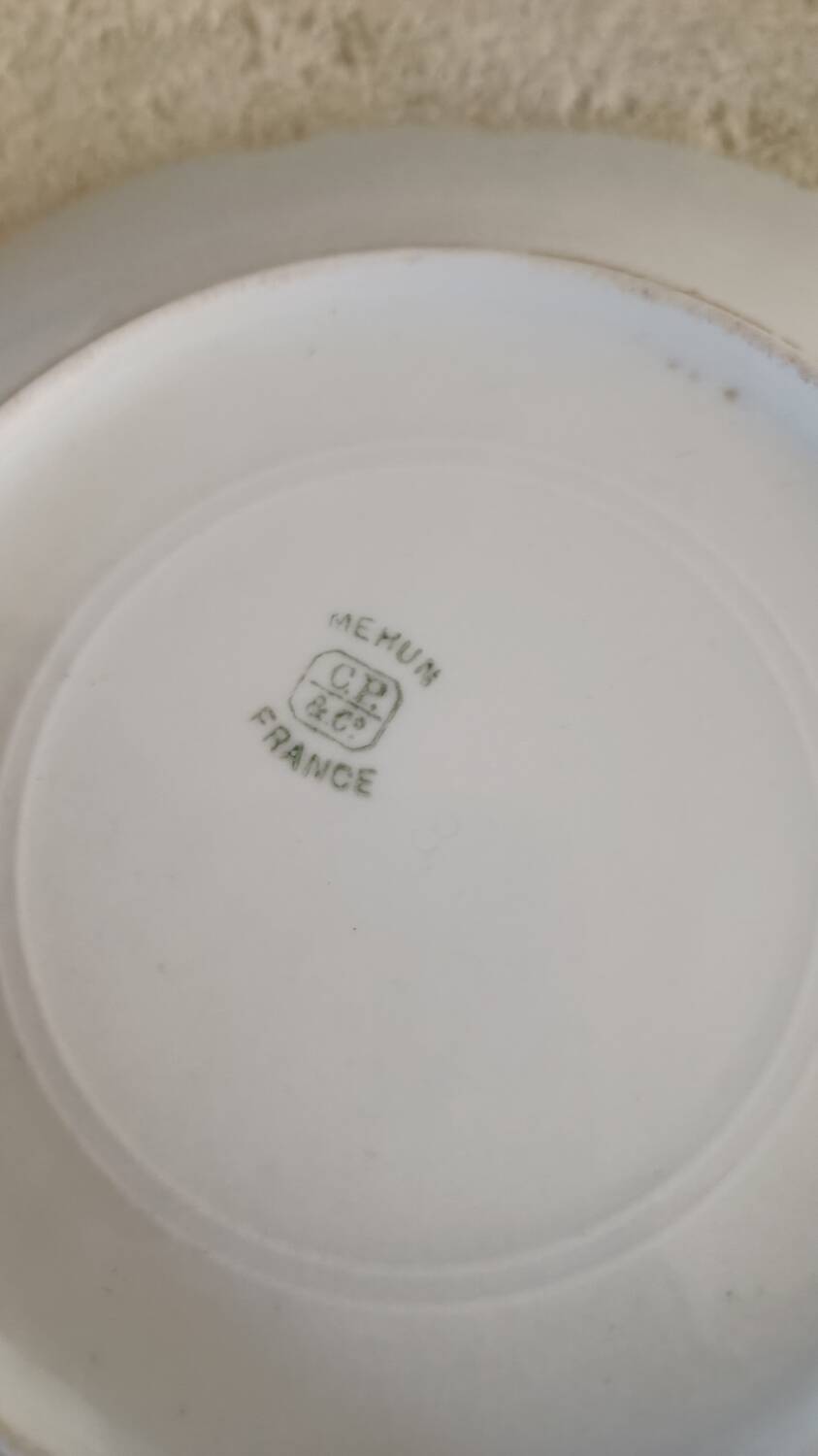 5 Charles Pillivuyt porcelain plates