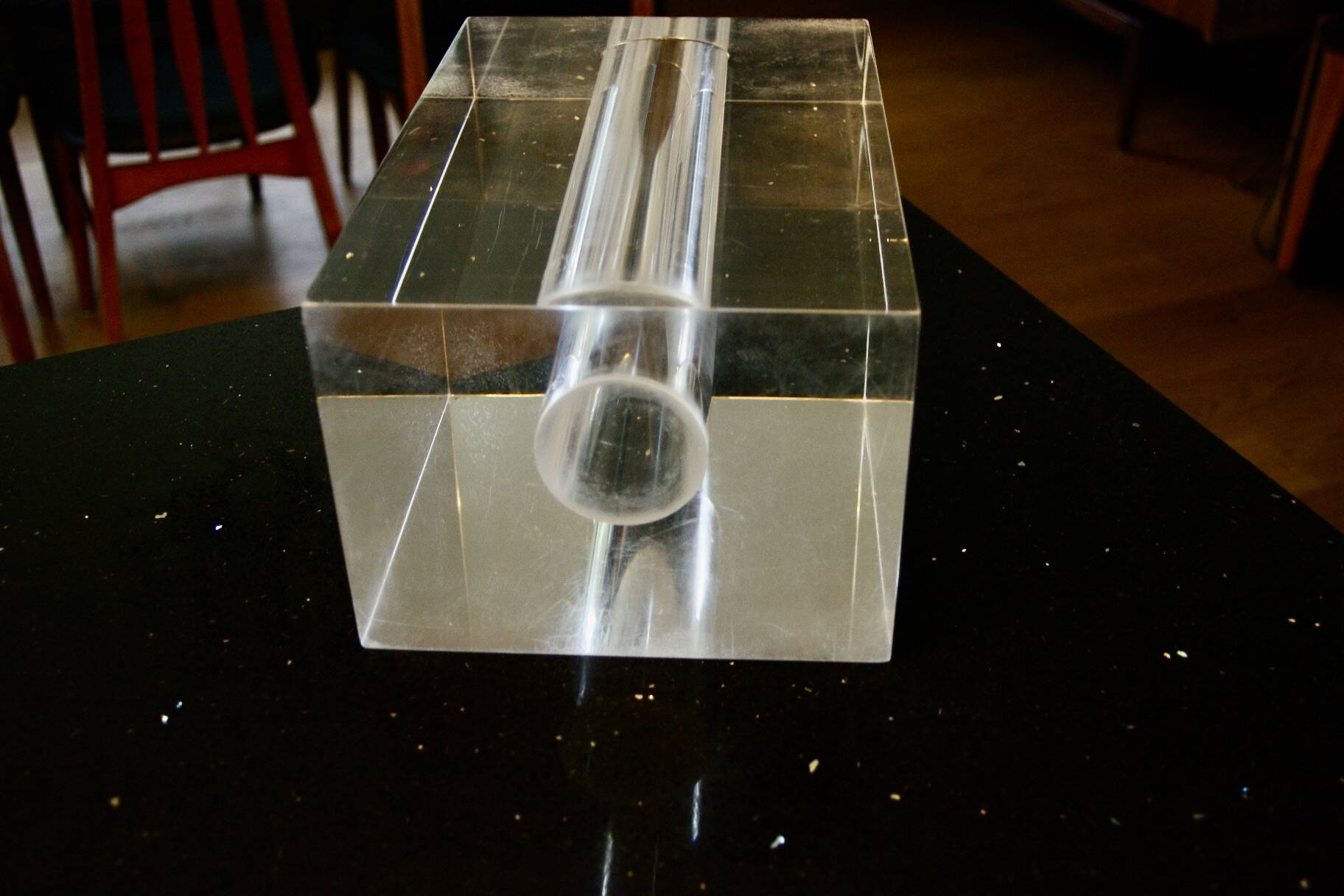 VINTAGE TRANSPARENT ALTUGLASS VASE FOR GUZZINI 1970