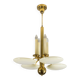 Art Deco Brass and Glass Chandelier, 1930s