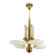 Art Deco Brass and Glass Chandelier, 1930s