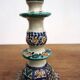 Moroccan handicraft ceramic candle holder, pot and vase set